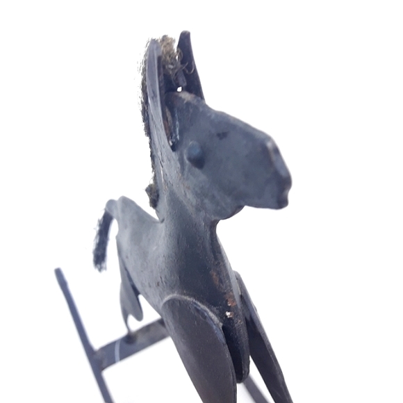 Vintage Metal Rocking Horse Home Decor  Vintage Display Toy Americana Folk Art - Picture 5 of 16